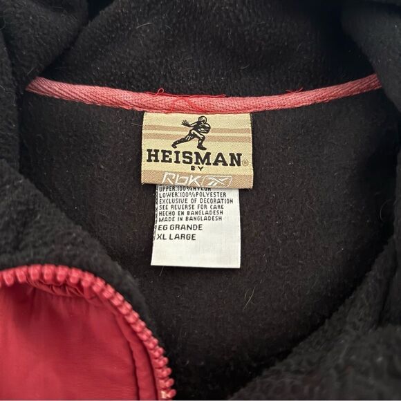 VINTAGE 90s REEBOK HEISMAN WISCONSIN BADGERS HEAVY FLEECE CAMPUS JACKET XL - Picture 5 of 9